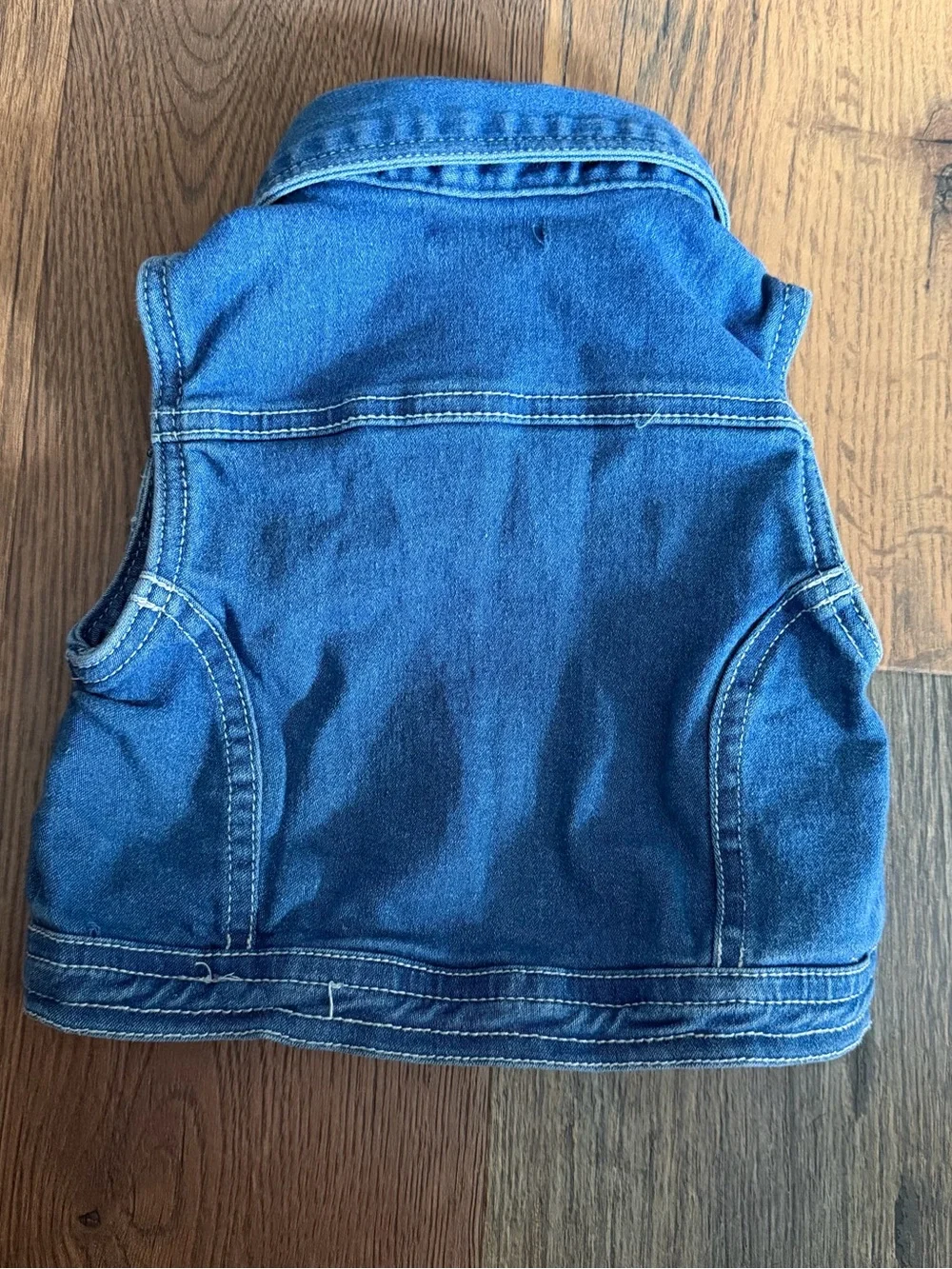 U.S. Polo Assn. Girls' Blue Denim Vest with Logo